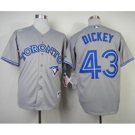 Blue Jays #43 R.A. Dickey Grey Cool Base Stitched MLB Jersey
