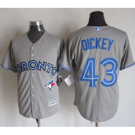 Blue Jays #43 R.A. Dickey Grey New Cool Base Stitched MLB Jersey