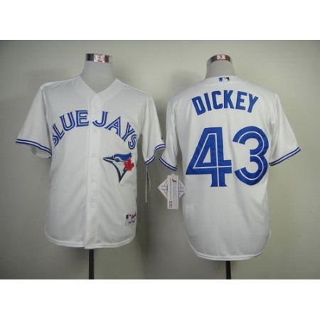 Blue Jays #43 R.A. Dickey White Cool Base Stitched MLB Jersey