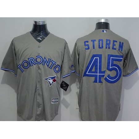 Blue Jays #45 Drew Storen Grey New Cool Base Stitched MLB Jersey