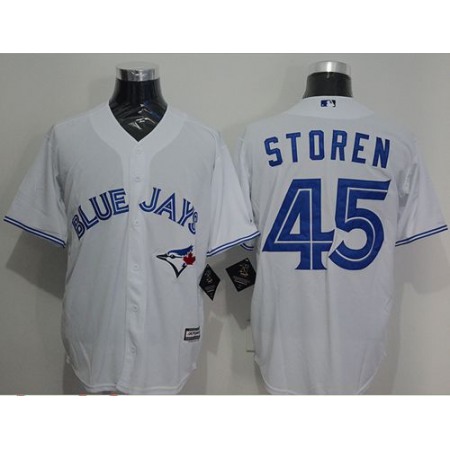 Blue Jays #45 Drew Storen White New Cool Base Stitched MLB Jersey