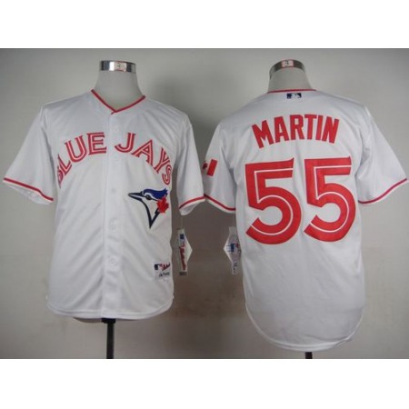 Blue Jays #55 Russell Martin White 2015 Canada Day Stitched MLB Jersey