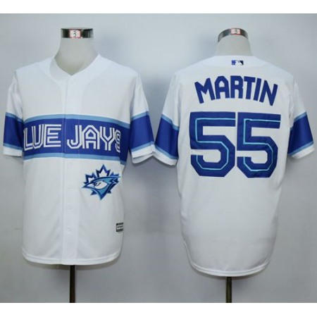 Blue Jays #55 Russell Martin White Exclusive New Cool Base Stitched MLB Jersey