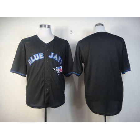 Blue Jays Blank Black Fashion Stitched MLB Jersey
