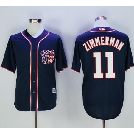 Nationals #11 Ryan Zimmerman Navy Blue New Cool Base Stitched MLB Jersey