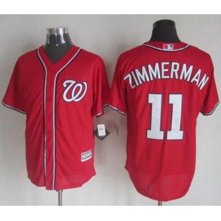Nationals #11 Ryan Zimmerman Red New Cool Base Stitched MLB Jersey