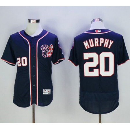 Nationals #20 Daniel Murphy Navy Blue Flexbase Authentic Collection Stitched MLB Jersey