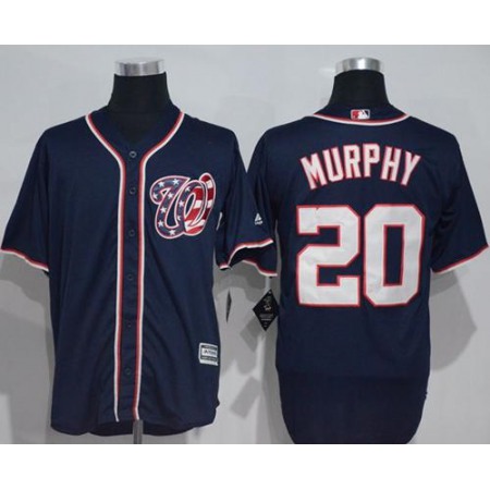 Nationals #20 Daniel Murphy Navy Blue New Cool Base Stitched MLB Jersey