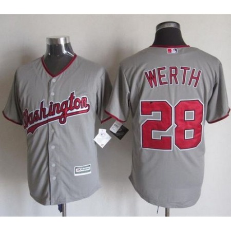 Nationals #28 Jayson Werth Grey New Cool Base Stitched MLB Jersey