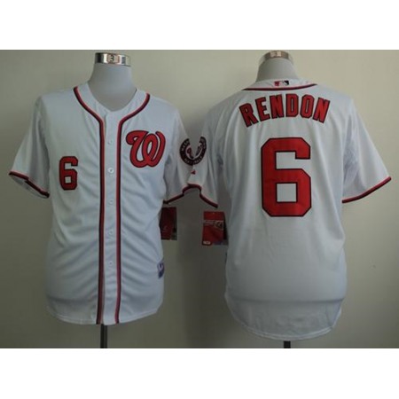 Nationals #6 Anthony Rendon White Cool Base Stitched MLB Jersey