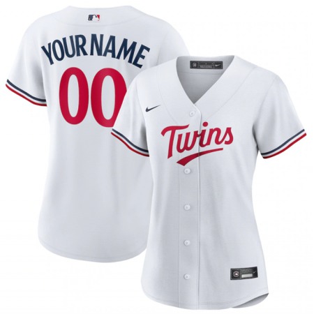 Women's Minnesota Twins ACTIVE Player Custom White Stitched Jersey(Run Small)