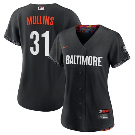 Women's Baltimore Orioles #31 Cedric Mullins Black 2023 City Connect Stitched Baseball Jersey(Run Small)
