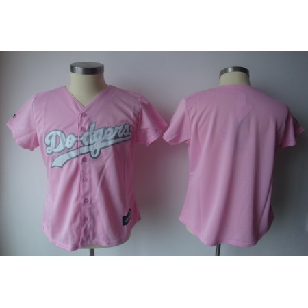Dodgers Blank Pink Women's Fashion Stitched MLB Jersey