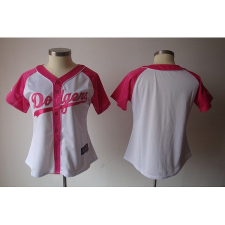 Women's Los Angeles Dodgers Blank White Splash Fashion Stitched MLB Jersey
