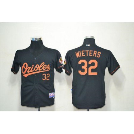 Orioles #32 Matt Wieters Black Cool Base Stitched Youth MLB Jersey