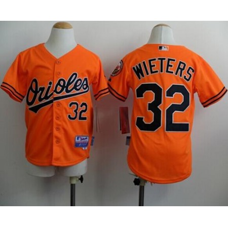 Orioles #32 Matt Wieters Orange Cool Base Stitched Youth MLB Jersey