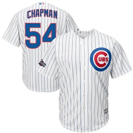 Cubs #54 Aroldis Chapman White Home Stitched Youth MLB Jersey