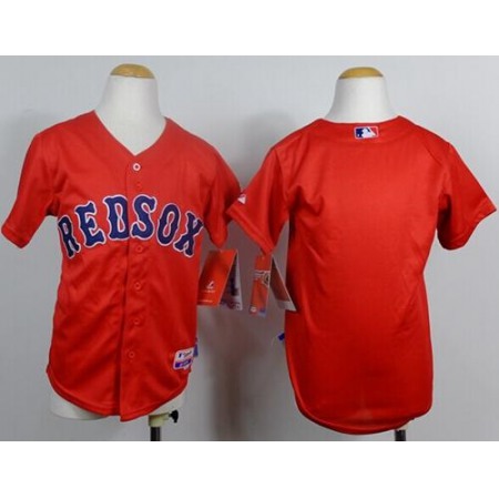 Red Sox Blank Red Cool Base Stitched Youth MLB Jersey