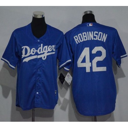 Dodgers #42 Jackie Robinson Blue Cool Base Stitched Youth MLB Jersey