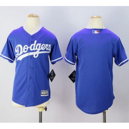 Dodgers Blank Blue Cool Base Stitched Youth MLB Jersey