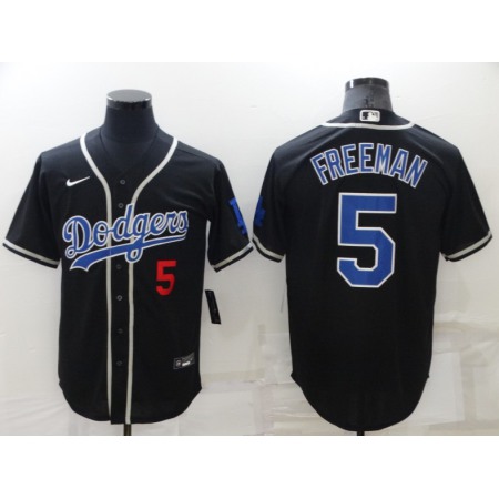 Youth Los Angeles Dodgers #5 Freddie Freeman Black Stitched Baseball Jersey