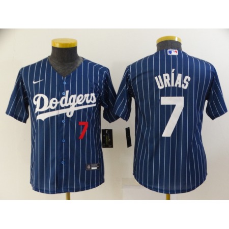 Youth Los Angeles Dodgers #7 Julio Urias Blue Stitched Jersey