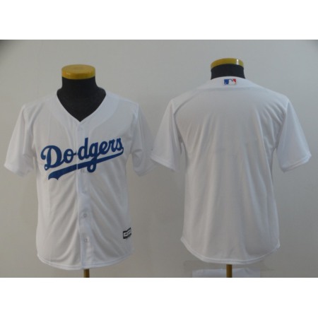 Youth Los Angeles Dodgers White Cool Base Stitched MLB Jersey