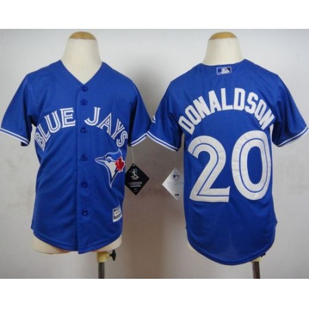Blue Jays #20 Josh Donaldson Blue Cool Base Stitched Youth MLB Jersey