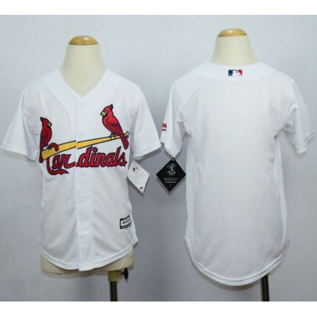 Cardinals Blank White Cool Base Stitched Youth MLB Jersey