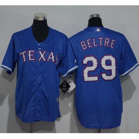 Rangers #29 Adrian Beltre Blue Cool Base Stitched Youth MLB Jersey