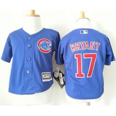 Toddler Cubs #17 Kris Bryant Blue Cool Base Stitched MLB Jersey