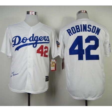 Toddler Los Angeles Dodgers #42 Jackie Robinson White Throwback Stitched MLB Jersey