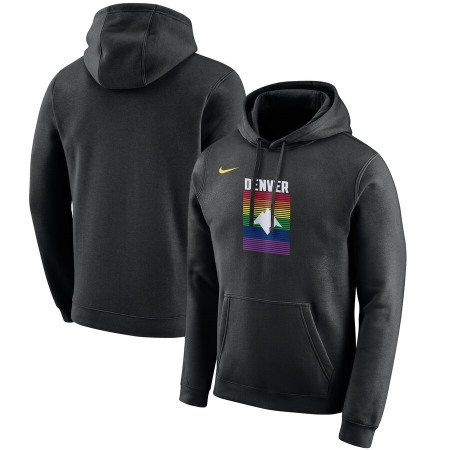 Men's Denver Nuggets Black City Edition Club Pullover Hoodie