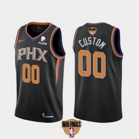 Men's Phoenix Suns Customized 2021 Black NBA Finals Statement Edition Stitched Jersey