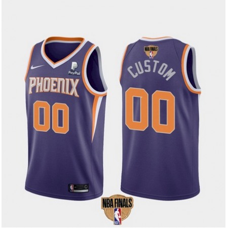 Men's Phoenix Suns Customized 2021 Purple NBA Finals Icon Edition Stitched Jersey