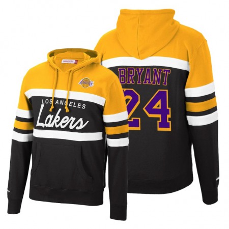 Men's Los Angeles Lakers #24 Kobe Bryant 2020 New Fall Edition Gold Black HWC Pullover Hoodie