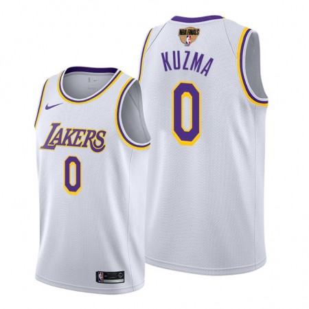 Men's Los Angeles Lakers #0 Kyle Kuzma 2020 White Finals Bound Association Edition Stitched Jersey