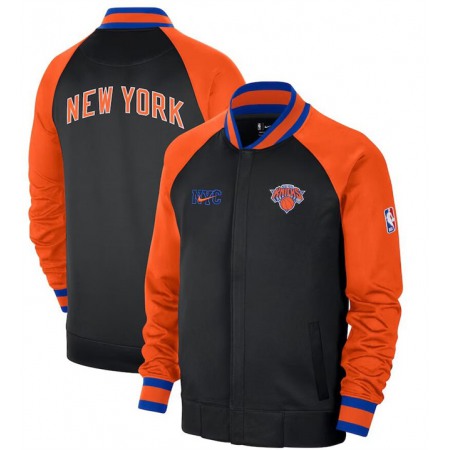 Men's New York Knicks Black/Orange 2022/23 City Edition Full-Zip Jacket
