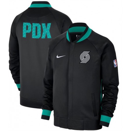 Men's Portland Trail Blazers Black 2022/23 City Edition Showtime Thermaflex Full-Zip Jacket