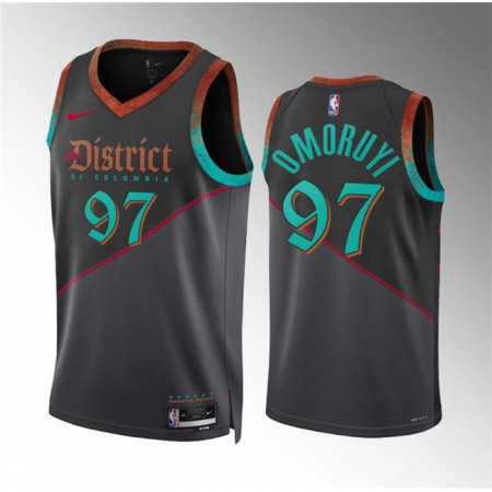 Men's Washington Wizards #97 Eugene Omoruyi Black 2023/24 City Edition Stitched Basketball Jersey