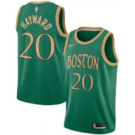 Men's Boston Celtics #20 Gordon Hayward Green City Edition Swingman Stitched Jersey