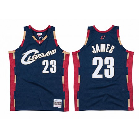 Men's Cleveland Cavaliers #23 LeBron James Navy 2008-09 City Edition Stitched Jersey