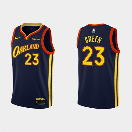 Men's Golden State Warriors #23 Draymond Green 2020-21 Navy City Edition Stitched NBA Jersey