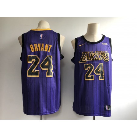 Men's Los Angeles Lakers #24 Kobe Bryant Purple 2018/19 City Edition Swingman Stitched NBA Jersey