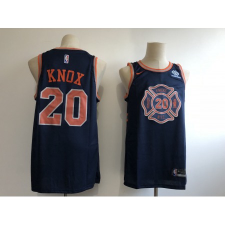 Men's New York Knicks #20 Kevin Knox Navy 2018 Draft City Edition Swingman Stitched NBA Jersey
