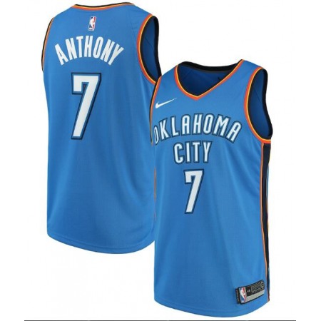 Men's Oklahoma City Thunder #7 Carmelo Anthony Blue Icon Edition Stitched NBA Jersey
