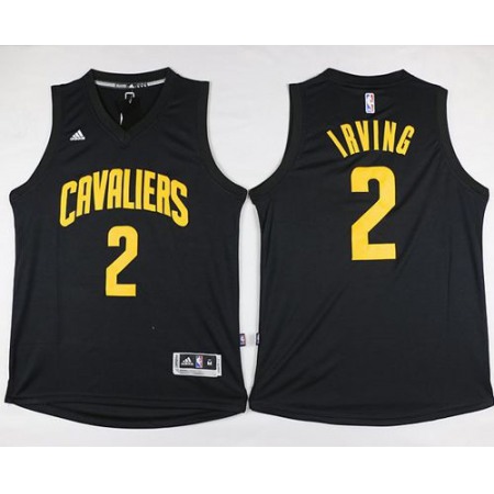 Cavaliers #2 Kyrie Irving Black Fashion Stitched NBA Jersey