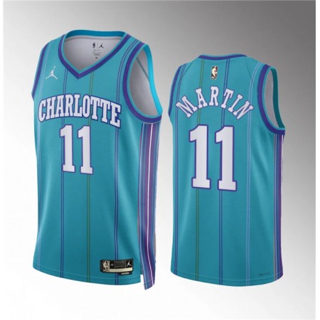 Men's Charlotte Hornets #11 Cody Martin Teal 2023/24 Classic Edition Stitched Basketball Jersey