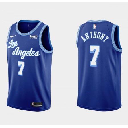 Men's Los Angeles Lakers #7 Carmelo Anthony Blue Classic Edition Stitched Basketball Jersey