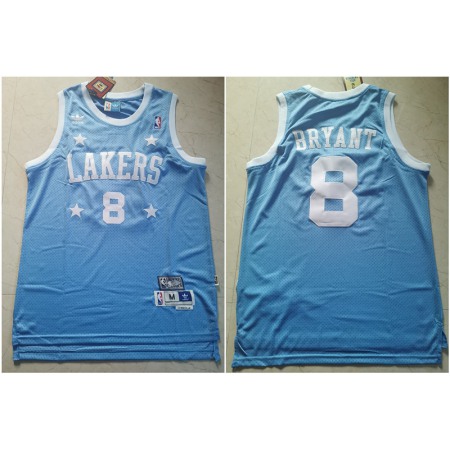 Men's Los Angeles Lakers #8 Kobe Bryant Classics Light Blue Throwback Stitched Jersey